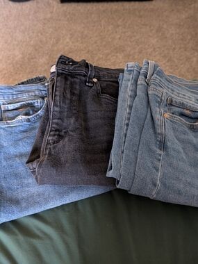 Gloria Vanderbilt High-Rise Jeans Trio — Black and Light Blue
